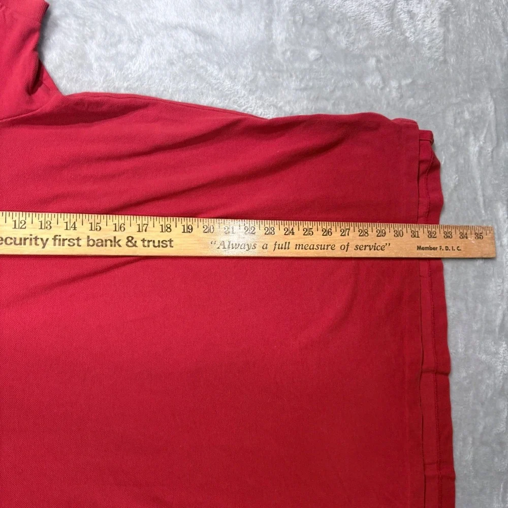 Polo Ralph Lauren Polo Shirt Mens XXL Red Short Sleeve Pique Green Pony Logo